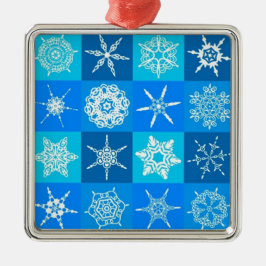 青雪片パターン メタルオーナメント