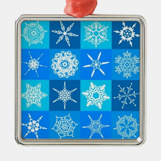青雪片パターン メタルオーナメント (正面)