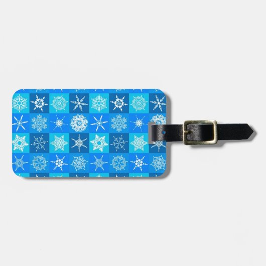 青雪片パターン ラゲッジタグ (正面横)