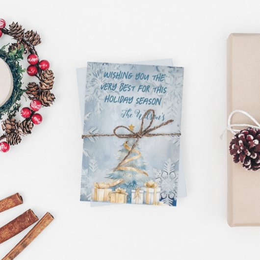 青霜の降りたクリスマスカード シーズンカード