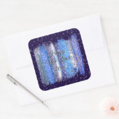 青霜の降りた筆ストローク新年20xx スクエアシール (封筒)