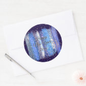 青霜の降りた筆ストローク新年20xx ラウンドシール (封筒)