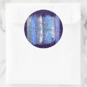 青霜の降りた筆ストローク新年20xx ラウンドシール (バッグ)