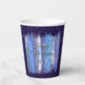 青霜の降りた筆ストローク新年20xx 紙コップ (裏面)