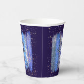 青霜の降りた筆ストローク新年20xx 紙コップ (右)