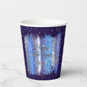 青霜の降りた筆ストローク新年20xx 紙コップ (正面)