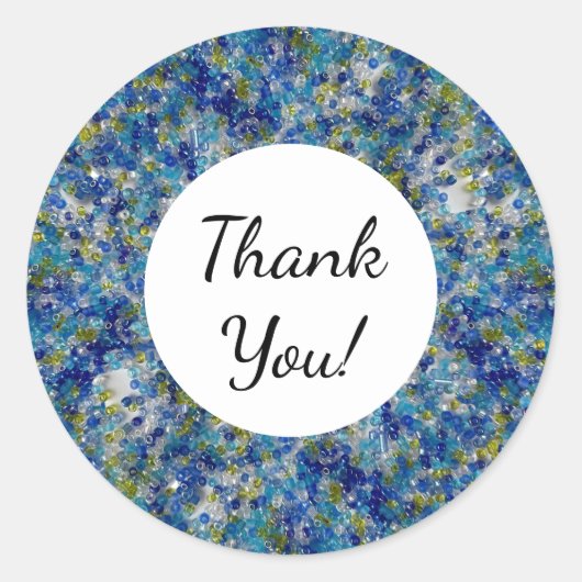 青青青種子ビーズカスタム文字 ラウンドシール (正面)