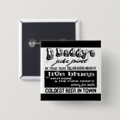 青音楽Pinを広告するヴィンテージ 缶バッジ (正面&裏面)