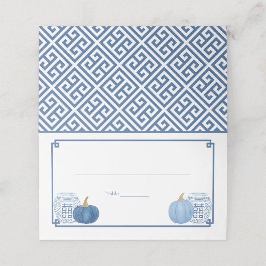 青頭が切れると白のカボチャの結婚披露宴 プレイスカード (外部開封)