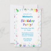 青頭が切れる犬の漫画の探偵 |パーティー 招待状 (裏面)