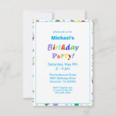 青頭が切れる犬の漫画の探偵 |パーティー 招待状 (裏面)