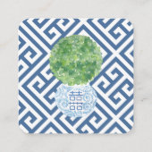 青頭が切れる緑QRコードのWebサ結婚イト エンクロージャーカード (裏面)