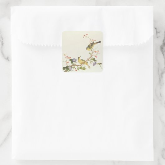 青頭付きイエローワグテール スクエアシール (バッグ)