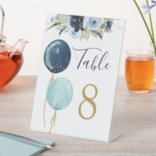 青風船テーブル番号ペデスタル記号 台座サイン (インサイチュ)