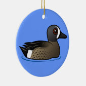 青飛んだティール(緑がかった色) セラミックオーナメント (右)