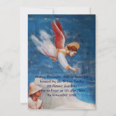 青飛んでいる空の天使、クリスマスホリデーパーティー 招待状 (裏面)