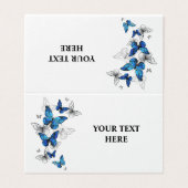 青飛んでいる蝶モルフォ (外部フラット)