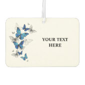 青飛んでいる蝶モルフォ カーエアーフレッシュナー (裏面)