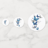 青飛んでいる蝶モルフォ コンフェッティ (裏面)