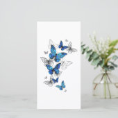 青飛んでいる蝶モルフォ シーズンカード (スタンド正面)