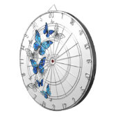 青飛んでいる蝶モルフォ ダーツボード (正面右)