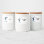 青飛んでいる蝶モルフォ フードラベル (ボトル)