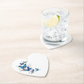 青飛んでいる蝶モルフォ ペーパーコースター (インサイチュ)