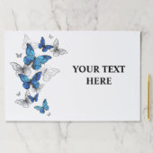 青飛んでいる蝶モルフォ ペーパーパッド (インサイチュ)