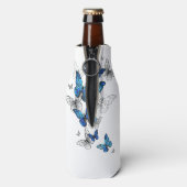 青飛んでいる蝶モルフォ ボトルクーラー (ボトル裏面)