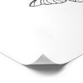 青飛んでいる蝶モルフォ ポスター (角)