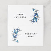 青飛んでいる蝶モルフォ ロイヤリティカード (外部開封)