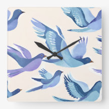 青飛んでいる鳥 | 水モダン色
