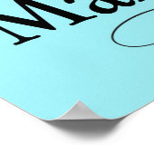 青食べ酒と酒の結婚した看板 ポスター (角)