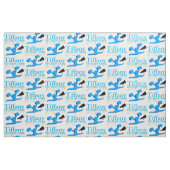 青食べ，眠り，応援パーソナライズされた布 ファブリック (ファットクウォーター)