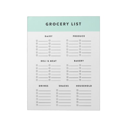 青食料品リスト ノートパッド (回転)