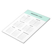 青食料品リスト ノートパッド (アングル)