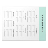 青食料品リスト ノートパッド (正面)