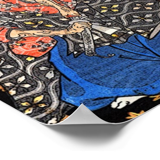 青鬼と戦う侍 ポスター (角)