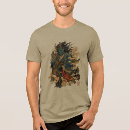青鬼の悪魔戦士 | 日本の妖怪神話 トライブレンドTシャツ