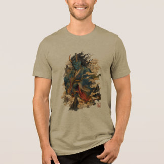 青鬼の悪魔戦士 | 日本の妖怪神話 トライブレンドTシャツ