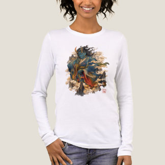 青鬼の悪魔戦士 | 日本の妖怪神話 トライブレンドTシャツ