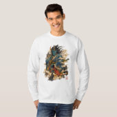 青鬼の悪魔戦士 | 日本の妖怪神話 Tシャツ (正面フル)