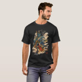 青鬼の悪魔戦士 | 日本の妖怪神話 Tシャツ (正面フル)