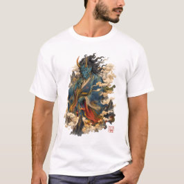 青鬼の悪魔戦士 | 日本の妖怪神話 Tシャツ