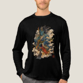 青鬼の鬼戦士|日本の妖怪神話 トライブレンドTシャツ (正面)
