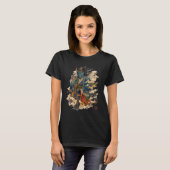 青鬼の鬼戦士|日本の妖怪神話 Tシャツ (正面フル)