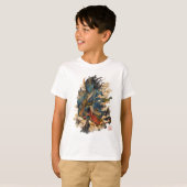 青鬼の鬼戦士|日本の妖怪神話 Tシャツ (正面フル)