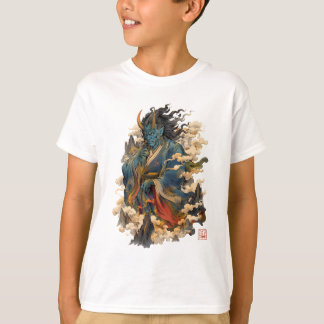 青鬼の鬼戦士|日本の妖怪神話 Tシャツ