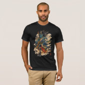 青鬼の鬼戦士|日本の妖怪神話 Tシャツ (正面フル)