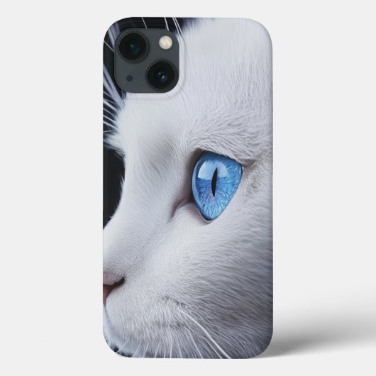 青魅力的い目を持つ白猫 – iPhone 13ケース Case-Mate iPhoneケース (裏面)